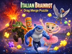 Joc Italian Brainrot Drag Merge Puzzle en línia