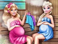 Joc Cute Mommies Pregnant Sauna en línia