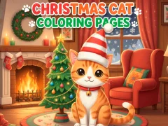 Joc Christmas Cat Coloring Pages en línia