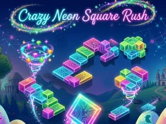 Joc Crazy Neon Square Rush en línia