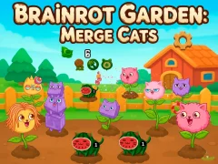 Joc Brainrot Garden. Merge Cats en línia