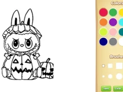 Joc Halloween Labubu Coloring & Drawing Game en línia