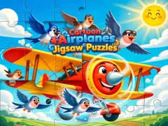 Joc Cartoon Airplanes: Jigsaw Puzzles en línia