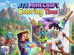 Joc BTS Minecraft Coloring Time en línia