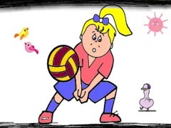 Joc Volleyball Fun Coloring en línia