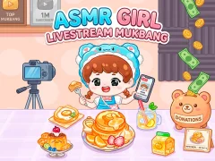Joc ASMR Girl: Livestream Mukbang en línia