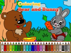 Joc Coloring book: Bear and rabbit en línia
