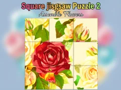 Joc Square jigsaw Puzzle 2  Assemble Flowers en línia
