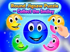 Joc Round jigsaw Puzzle - Collect the Smiley en línia