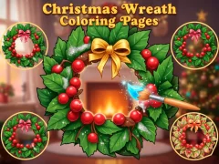 Joc Christmas Wreath Coloring Pages en línia