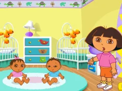 Joc Dora the Explorer Dora's Playtime with the Twins en línia