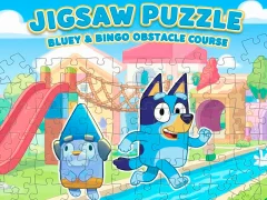 Joc Jigsaw Puzzle: Bluey & Bingo Obstacle Course en línia