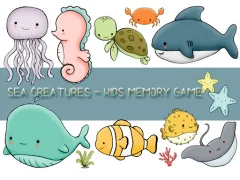 Joc Kids Memory Sea Creatures en línia