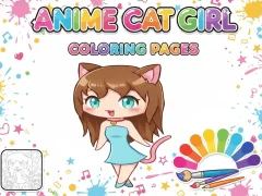 Joc Anime Cat Girl Coloring Pages en línia