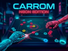 Joc Carrom Neon Edition en línia
