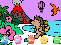 Joc Color By Code Volcano Hedgehog en línia