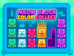 Joc Meow Block: Color Collect en línia