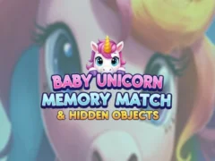 Joc Baby Unicorn Memory Match & Hidden Objects en línia