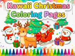 Joc Kawaii Christmas Coloring Pages en línia