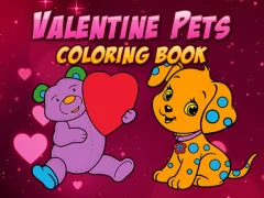 Joc Valentine Pets Coloring Book en línia