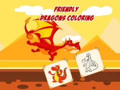 Joc Friendly Dragons Coloring en línia