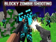 Joc Blocky Zombie Shooting en línia