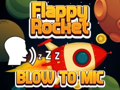 Joc Flappy Rocket Playing with Blowing to Mic en línia