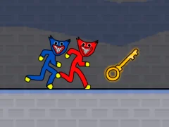 Joc Stickman Huggy Party Duo en línia