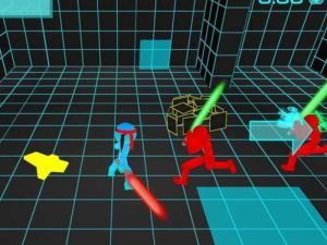 Joc Stickman Neon Sword Fighting en línia