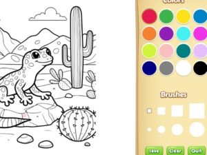 Joc Llibre de pintar dels animals desert per a nens en línia