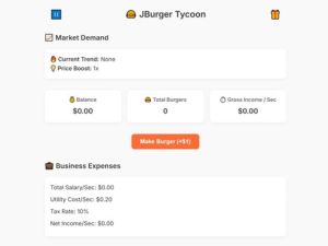 Joc Jburger Tycoon en línia