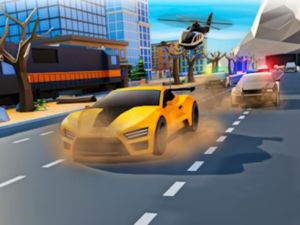 Joc El cotxe de la policia persegueix Zigzag Escape 3D en línia