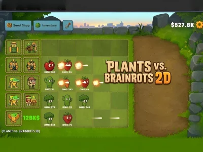 Joc Plants vs Brainrots 2D en línia