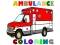 Joc Ambulance Trucks Coloring Pages en línia