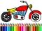 Joc Back To School: Motorbike Coloring en línia