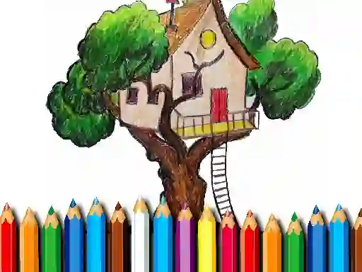 Joc Tree House Coloring Book en línia