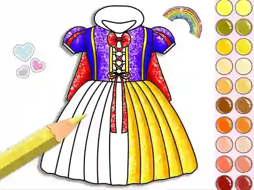 Joc Princess Glitter Coloring en línia