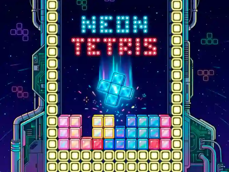 Joc Neon Tetris en línia