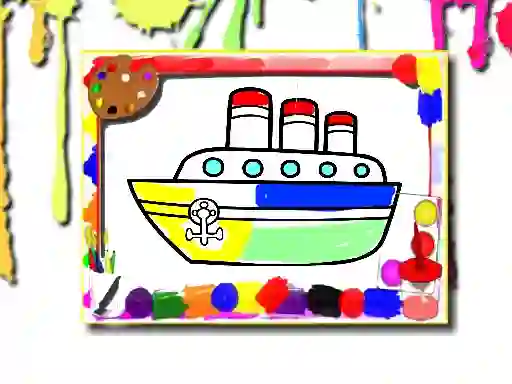Joc Boats Coloring Book en línia
