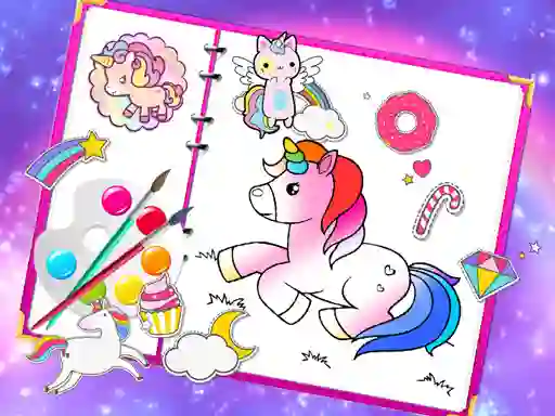 Joc Fabulous Cute Unicorn Coloring Book en línia