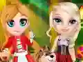 Joc Little Elsa In Red Hood en línia