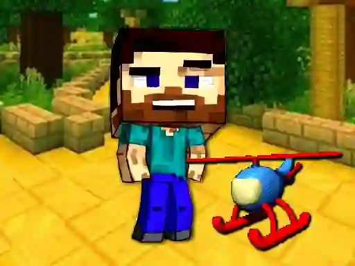 Joc Mineblock Helicopter Adventure en línia