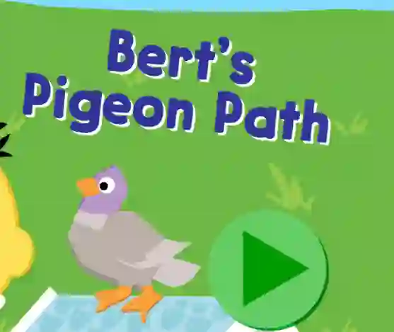 Joc 123 Sesame Street: Bert's Pigeon Path en línia