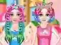 Joc Princesses Rainbow Unicorn Hair Salon en línia