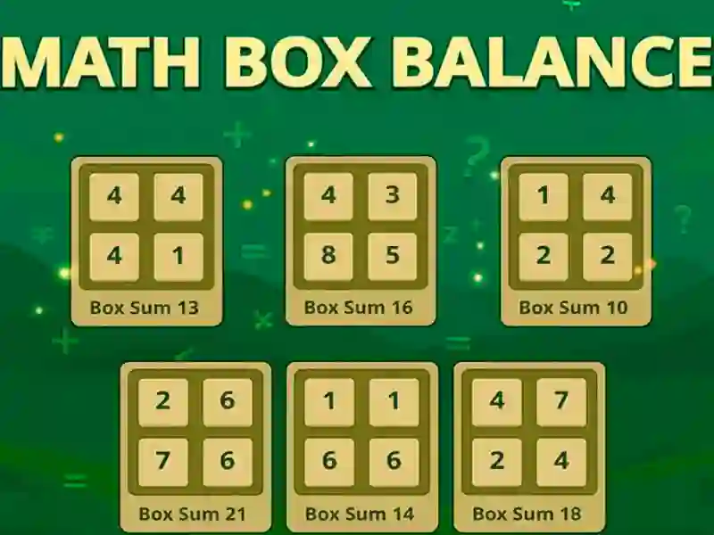Joc Math Box Balance en línia