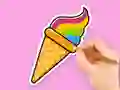 Joc Coloring Book: Rainbow Ice Cream en línia
