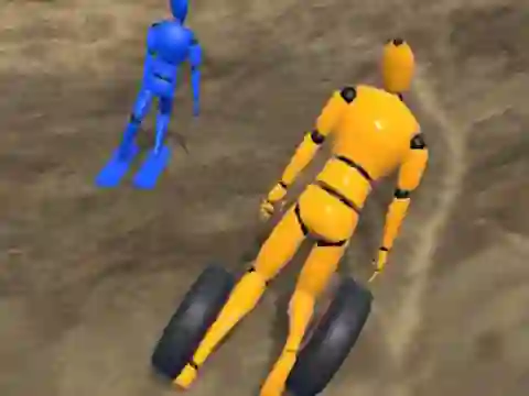 Joc Ragdoll Racing: Extreme Downhill en línia