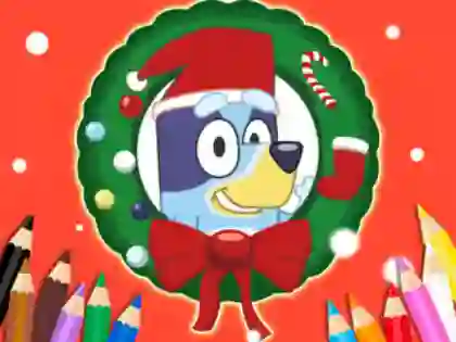 Joc Coloring Book: Bluey Santa Claus en línia