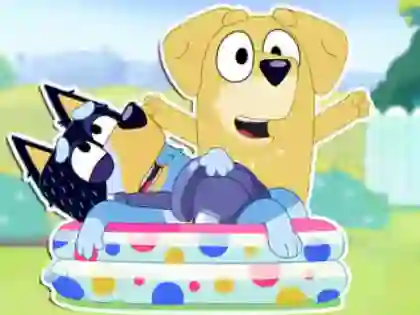 Joc Jigsaw Puzzle: Bluey Dad Baby en línia