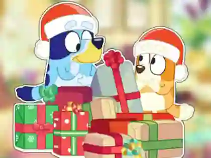 Joc Jigsaw Puzzle: Bluey Christmas Unboxing en línia